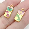 Pingente tradicional de peixe koi com gota de óleo banhado a ouro para riqueza e fortuna, nova pulseira de liga estilo chinês, acessórios de joias com caractere da fortuna atacado