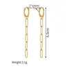 Pendientes Populares de Acero Inoxidable con Borla Larga de Trigo Dorado 18K Estilo Ins Nicho Lujo Accesible Joyería de Segunda Mano de Gama Alta