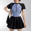 Traje de Banho Peça Única Estilo Novo 2026 para Mulheres, Estilo Saia, Emagrecedor, Esconde Barriga, Conservador, Traje de Banho com Pernas Quadradas, Venda por Atacado de Traje de Banho Esportivo Profissional
