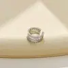 Pendientes de Circonia de Lujo Ligero de Tendencia de Moda para el Viaje Diario Versátiles Pendientes de Botón de Nicho Diseño de Doble Capa Ear Cuff