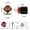 Cañón pequeño de acero M9 lente de flash bicolor blanco y amarillo luz de motocicleta faro LED faro láser modificado para coche eléctrico
