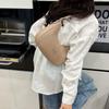 2025 Nueva Moda Color Sólido Lazo Casual Casual Gran Capacidad Bolso de Hombro Para Ir al Trabajo Bolso Sobaco Bolso de Mano Mujer