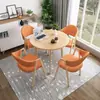Mesa y Sillas de Negociación de Lujo Nórdico Venta Oficina Moderna Simple Tienda de Té con Leche Mesa de Comedor Apartamento Pequeño en Casa Mesa Redonda