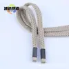 Correa Plana Gruesa de Moda de Gama Alta 1.0 cm Cabeza de Aleación Cordón para Pantalones, Chaquetas Deportivas, Ropa Infantil DIY, Cordón para Sudadera