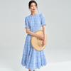 Vestido Elegante de Verano Nuevo Estilo Shenghong con Ceñido a la Cintura para Mujer, Vestido Largo de Diseñador de Manga Corta para Mujeres Altas 18280