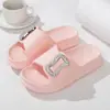Pantuflas de Suela Gruesa para Verano Exterior de Mujer, Versátiles Chanclas de Goma con Cruz de Pedrería Estilo Coreano de Moda, Sandalias de Playa Antideslizantes para Interiores