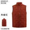 Nuevas chaquetas acolchadas de algodón para otoño e invierno para hombres y mujeres, chalecos de algodón rellenos de plumón, chalecos de cuello alto, ropa de trabajo cálida y opciones de logo personalizadas