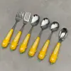 Colher de Aço Inoxidável 304, Talheres Infantis com Aparência de Desenho Animado, Colher para Comida de Bebê, Colher de Lingote, Colher para Comer, Colher de Sopa