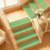 Alfombrillas Luminosas para Peldaños de Escalera Adhesivas sin Pegamento Alfombrillas Domésticas de Madera Maciza para Escaleras Peldaños Alfombrillas Silenciosas Antideslizantes para Suelo Alfombrillas para Pies Domésticas