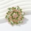 Broche Bauhinia de Cristal da Moda Europeia e Americana de Alta Qualidade Acessórios de Casaco Feminino Broche de Corsage de Guirlanda de Luxo Acessível de Alta Qualidade