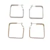 Pendientes Cuadrados Sencillos, Pendientes Metálicos de Moda de Gama Alta, Pendientes Versátiles de Nicho