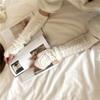 Yifan Outono e Inverno Viagem ao ar livre quente à prova de frio Solid Color Twist Long Half-finger Elastic Sleeve Knitted Arm Cover para Mulheres