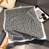 Pañuelo Delgado de Seda de 70 cm con Estampado de Poni, Pañuelo para Mujer, Accesorio para Camisa, Pañuelo para el Cuello, Pañuelo Cuadrado Pequeño, Chal de Alta Gama