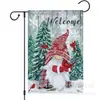 Navidad Transfronteriza Más Vendido Árbol de Navidad Elfo Festividad Decoración de Patio Bandera de Jardín Bandera de Lino Doble Cara Personalización