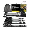 Cintas de Amarração Rachetáveis Personalizáveis, Pacote com 4, 2,5 cm X 3 m 544 kg Rachet Self-Retracting de Alta Resistência