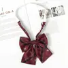 Corbata Jk Borgoña para Mujer, Estilo Japonés, Rayas, Fácil de Usar, para Fotos de Graduación, Toga de Licenciatura, Accesorio de Uniforme Escolar