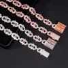 Nuevos Productos Nuevo Pulsera de Plata S925 Moissanita Hip-hop Transfronterizo Europeo y Americano 13mm Trébol de Cuatro Hojas Cadena Cubana Pulsera