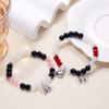 Joyas Nuevas de Halloween Transfronterizas Pulsera Magnética Personalizada Creativa de Araña Amorosa para Parejas Adornos de Mano Elásticos de Perlas para Mujeres