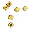 Acessórios de Prata S925 Banhados a Ouro com Contas Quadradas Cravejadas de Diamante Fio para Pulseira com Contas Soltas Contas da Sorte Acessórios DIY