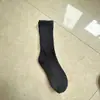 Meias femininas da moda estilo coreano, cor sólida, meias casuais simples, meias versáteis de cano médio, semi-felpudas espessadas, punho canelado folgado, meias empilhadas