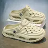 Zuecos para hombre transfronterizos modelo 2026 para uso exterior en verano, antideslizantes, resistentes al olor, de suela gruesa, que aumentan la altura, con amortiguación de aire, sandalias amortiguadoras