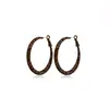 Pendientes de Aro con Estampado de Leopardo Retro para Otoño e Invierno para Mujer, Lujo Accesible, Moda de Gama Alta, Diseño Único, Pendientes Personalizados, Pendientes