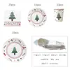 Decoración Navideña Transfronteriza de Temporada Diseño para Fiesta Plato de Papel Vaso de Papel Servilleta de Papel Mantel Plato Desechable para Cena Paquete de Vajilla