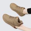 Zapatos Casuales Cómodos de Caña Alta con Suela Suave para Mujer 2026 Invierno Nuevo Estilo de Moda con Forro de Felpa Añadido y Zapatos de Algodón Deportivos de Caña Baja Engrosados con Cordones