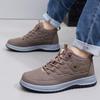 Zapatos Nuevos de Invierno para Hombre Forrados de Felpa Botas Cálidas para Nieve Cómodos Suela Suave Antideslizantes Zapatos de Papá Botas Altas para Exterior Zapatos de Algodón para Hombre