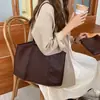 Celebridad de Internet ins Estilo Perezoso Bolso de Gran Capacidad Bolso Tote de Hombro Cuero Suave PU Bolso de Compras Bolso Grande de Moda
