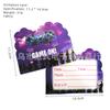 Plato de Papel para Fiesta Fortaleza Púrpura Vaso de Papel Toalla de Papel Caja de Flor de Arroz Caja de Dulces Soporte Triangular para Pastel Vajilla Desechable