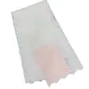 Tela de Algodón Bordada con Encaje Soluble en Agua con Bordado de Cuerda Hueca Láser para Vestidos y Accesorios de Boda al por Mayor