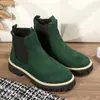 Botas Martin de Talla Grande de Comercio Exterior para Mujer Moda Otoño e Invierno 2025 Estilo Británico Botines Cortos Casual Trendy Europeo y Americano Botas de Mujer sin Cordones