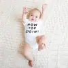 ¿Cómo estás Mono de una pieza de manga corta para niños, lindo, con letras, de verano, ropa nueva para bebés
