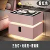 Mesita de noche inteligente de madera maciza, mesita de noche minimalista moderna, estilo dormitorio crema, mueble de almacenamiento multifuncional para el hogar de lujo ligero