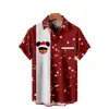 Camiseta Nueva de Navidad Transfronteriza Serie Navideña Impresión 3D Amazon Aliexpress Camisa de Manga Corta para Hombre