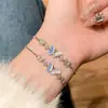 Pulsera de Mariposa Aurora con Circonita Brillante, una pieza de nicho y lujosa para mujer, un accesorio delicado y elegante, perfecta para combinar con una amiga cercana, nueva colección 2026, pulsera versátil y elegante