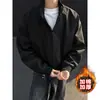 Artículo popular de transmisión en vivo, chaqueta limpia de moda disponible, prenda exterior holgada para hombre, cuello alto moderno, top juvenil con cremallera