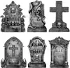 2027 Halloween Lápida Simulación Retro Tablero Hueco de Plástico PP Impresión UV Decoración de Letrero para Jardín Exterior