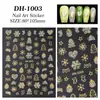 Adesivos de Unha de Natal com Glitter Hot Stamping Costas Planas Adesivos de Unha DIY Boneco de Neve Natalino Enfeites Estilo DH
