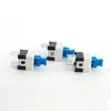 Interruptor de travamento automático de fileira dupla 7*7 alta temperatura vertical em linha tipo patch interruptor de redefinição sem trava interruptor de toque azul e branco
