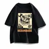 Camiseta de manga corta para hombre, verano, estilo Hong Kong, marca de moda, personalidad estudiantil, tendencia, talla grande, cuello redondo holgado, camiseta estampada, moda