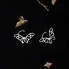 Brincos de borboleta minimalistas estilo coreano, novos designs para mulheres, argolas trendy e elegantes, joias da moda atacado