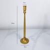 Portavelas Largo Estilo Europeo Retro Imitación Cobre para Casa de Huéspedes Hotel Taza de Hierro Fundido Suave Vela Cena Portavelas Individual