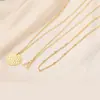 Conjunto de Collar de Tres Capas con 26 Letras para Mujer Estilo Europeo y Americano, Collar Apilado Multicapa con Colgante Asimétrico Moderno y Personalizado