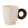 Taza de Cerámica, Taza de Café, Taza Linda y Atractiva, Regalo Pequeño, Asa Redonda de Pétalo, Vaso de Agua Souvenir, Personalización de Regalos