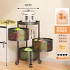 Estante de almacenamiento de verduras para cocina, estante de esquina multifuncional giratorio de 360 grados, cesta de verduras de múltiples capas de pie y estante de almacenamiento de frutas