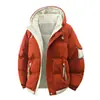 Jaqueta Corta-Vento de Algodão com Capuz Estilo Casal 8855 Roupas de Algodão Quentes para Jovens Roupas de Algodão Masculinas Roupas de Inverno Falso Duas Peças