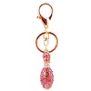 Llavero Creativo Estilo Bolos de Cristal Incrustado de Diamantes para Coche Accesorios de Bolso para Mujer Colgante Llavero Pequeño Regalo 1054