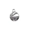 18x 14mm 0.9g prata antiga DIY acessórios para colar pulseira itens da vida pingente de basquete